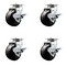 Service Caster 4 Inch Phenolic Swivel Caster Set with Roller Bearings and Brakes SCC SCC-20S420-PHR-TLB-4 - alternate 1